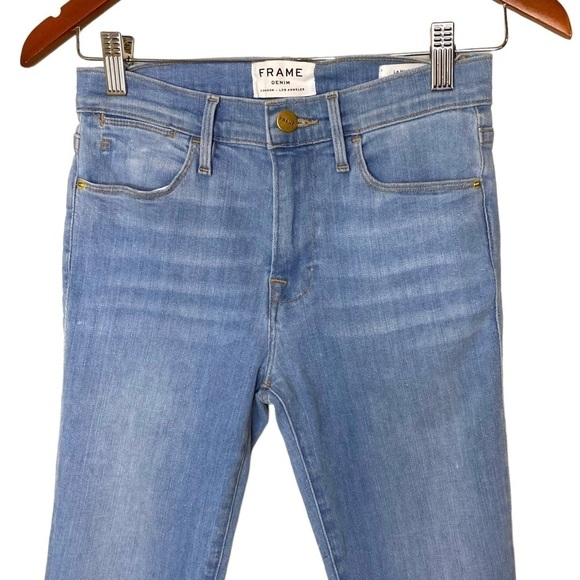 FRAME Le High Skinny Shredded Hem Jeans - Picture 3 of 12